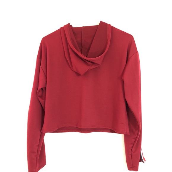 New With Tag Striped Crop Long Sleeve Hoodie - Picture 2 of 4